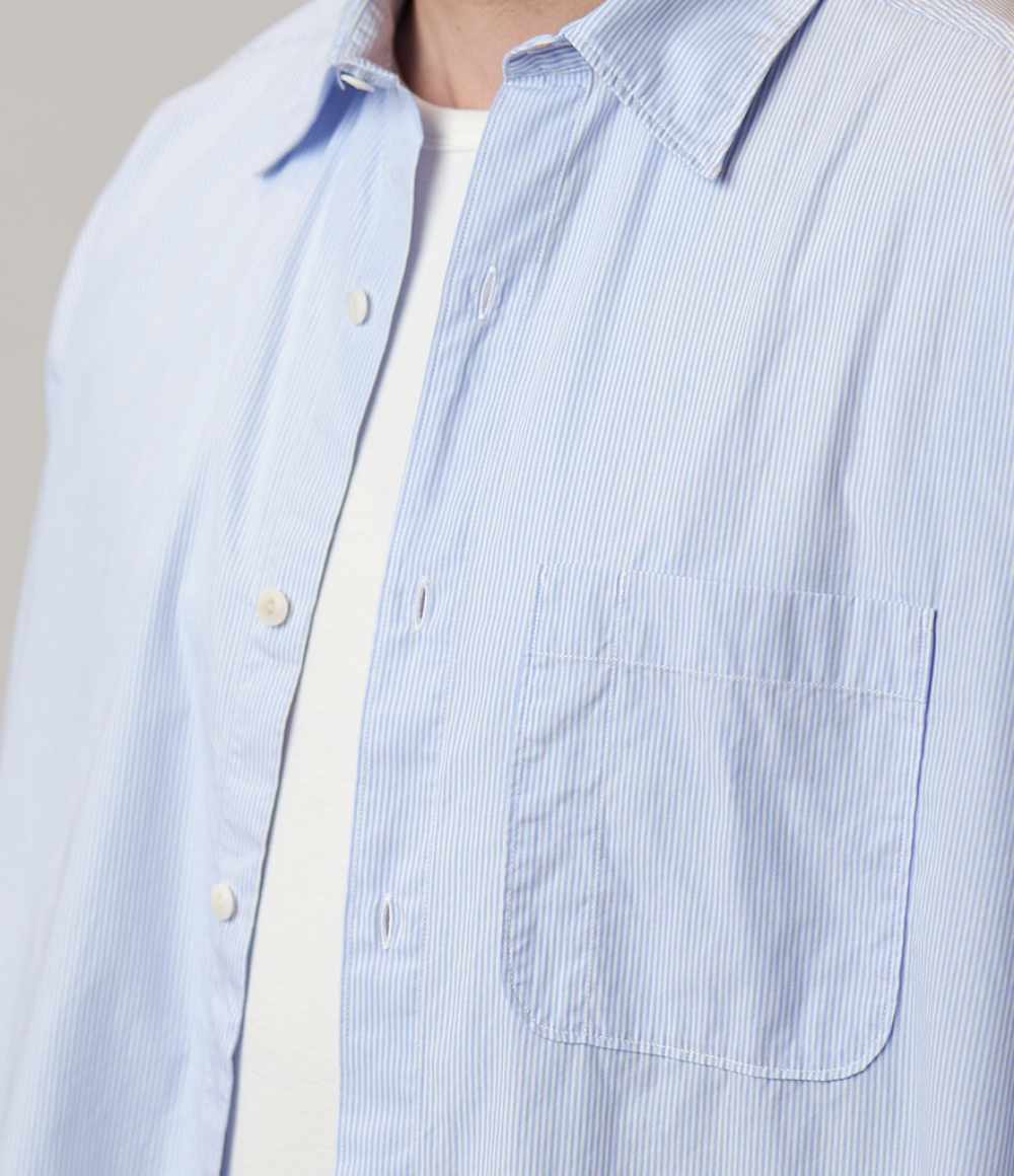 merz b schwanen oversize shirt04 white denim blue