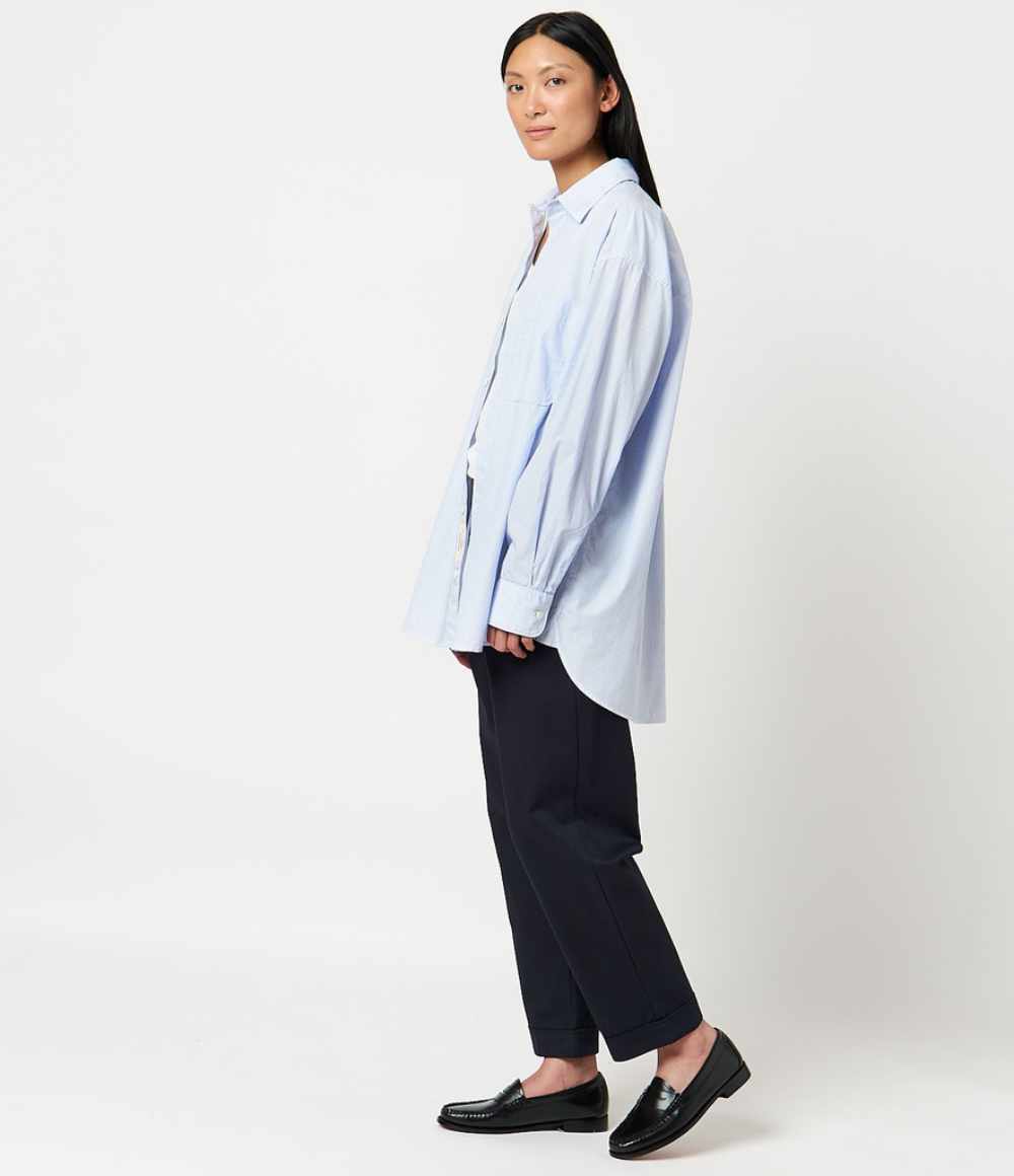 merz b schwanen oversize shirt04 white denim blue