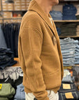 rakki renegade wool cardigan steve mc queen cammello