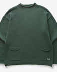 service works mock smock sweater forest