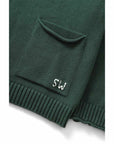 service works mock smock sweater forest