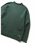 service works mock smock sweater forest