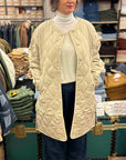 taion military crew neck down coat cream