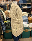 taion military crew neck down coat cream