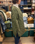 taion military crew neck down coat dark olive