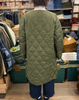 taion military crew neck down coat dark olive