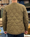 taion military crew neck down jacket light brown