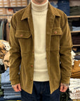 tela genova greto overshirt brown corduroy