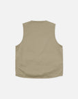 universal works 4 pocket gilet stone twill