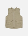 universal works 4 pocket gilet stone twill