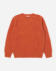 universal works seamless crew burnt orange supersoft knit