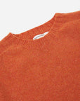 universal works seamless crew burnt orange supersoft knit