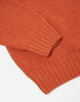 universal works seamless crew burnt orange supersoft knit