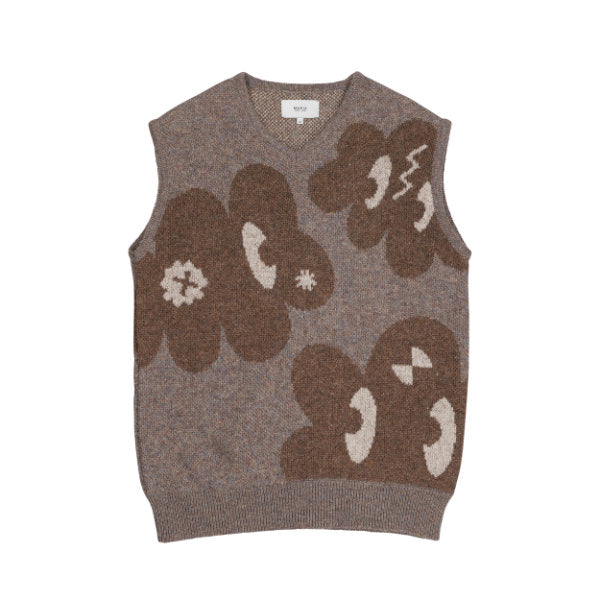 makia cloud knit vest earth