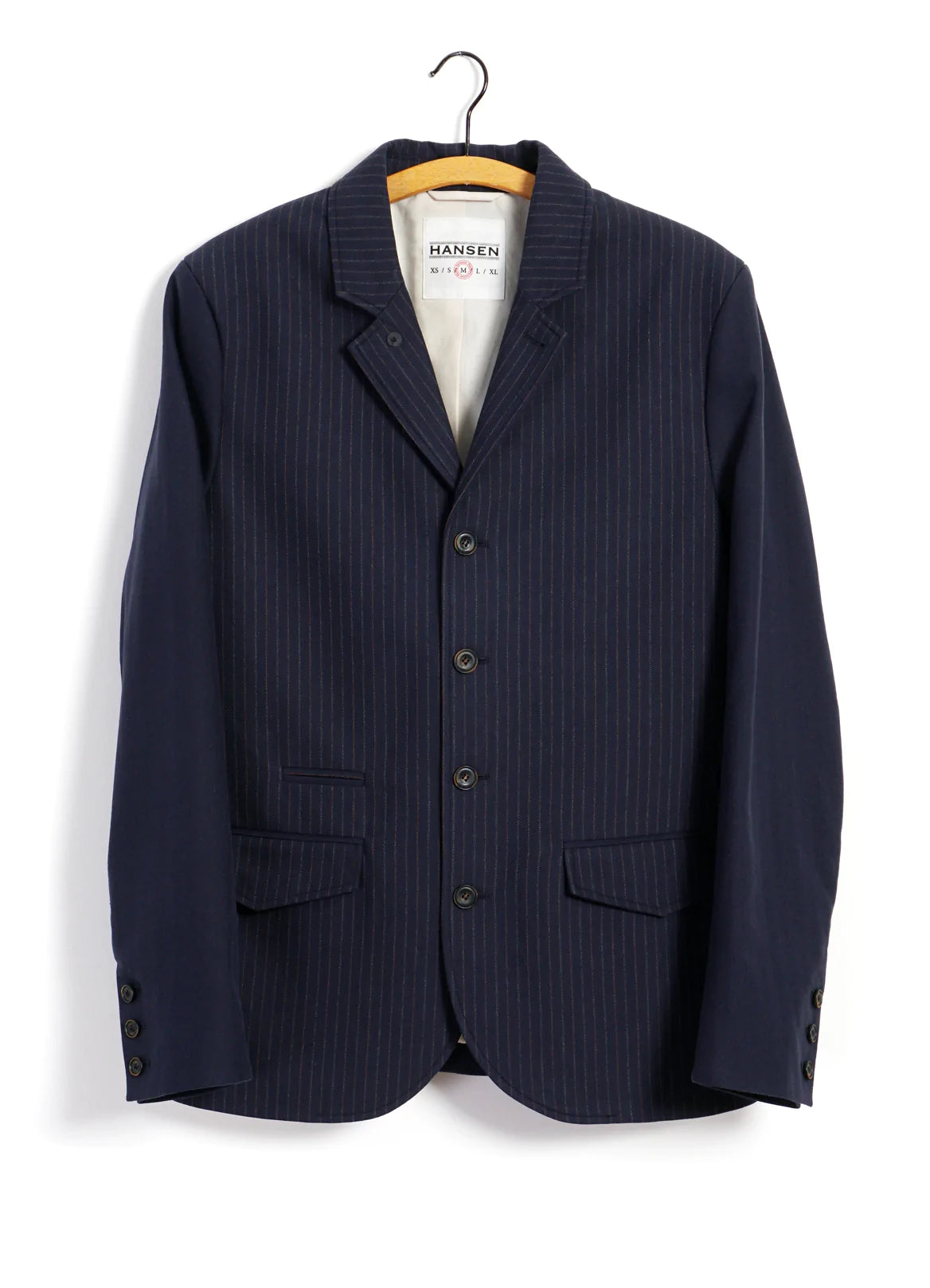 hansen anker four button classic blazer blue pin