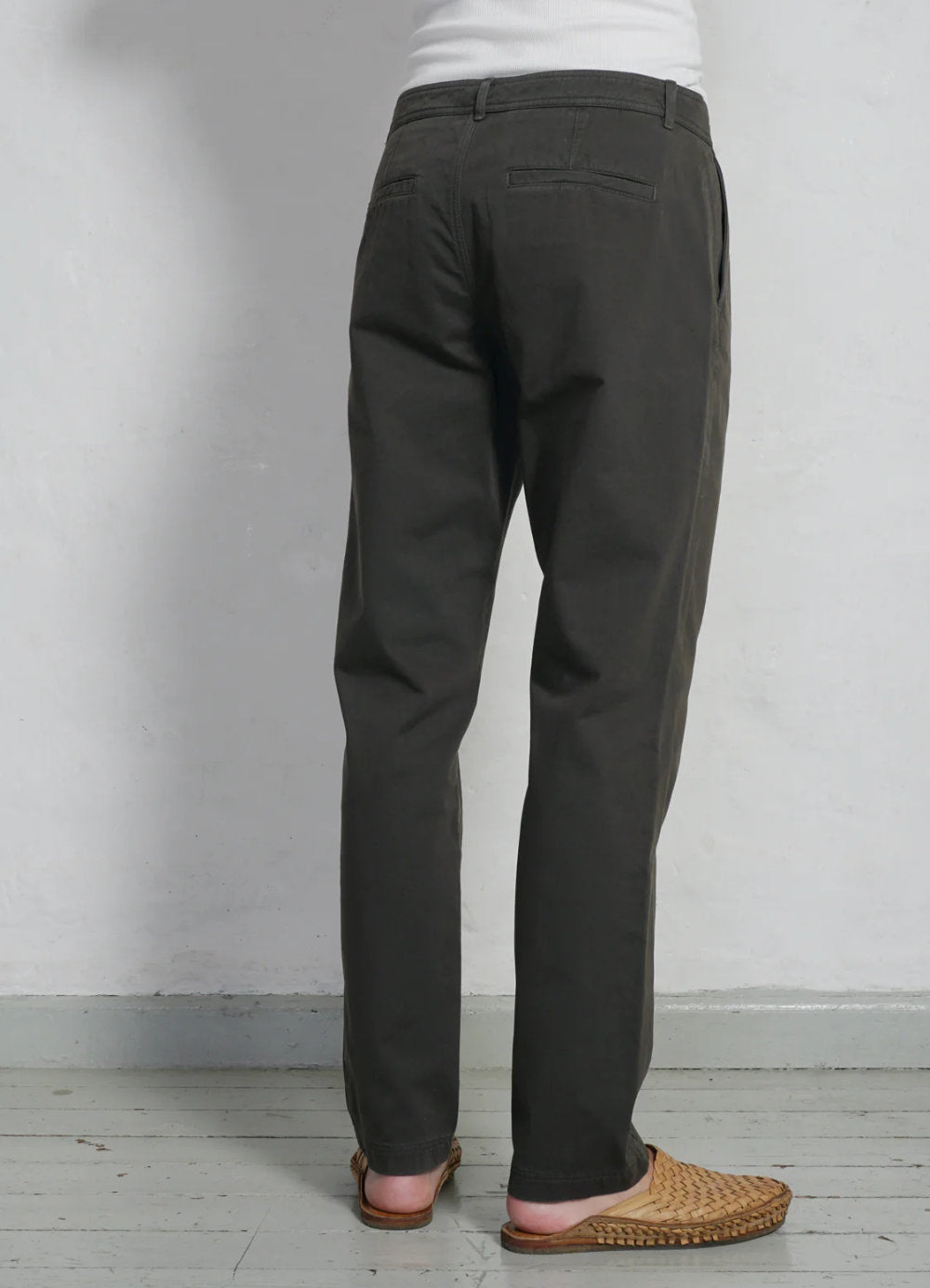 hansen fred regular cut work trousers dark moss