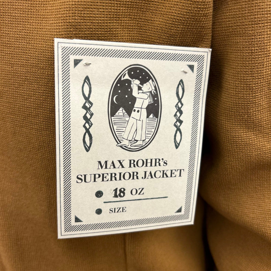 max rohr max3e 18oz cotton jacket tobacco (LAST SIZE XXXL)