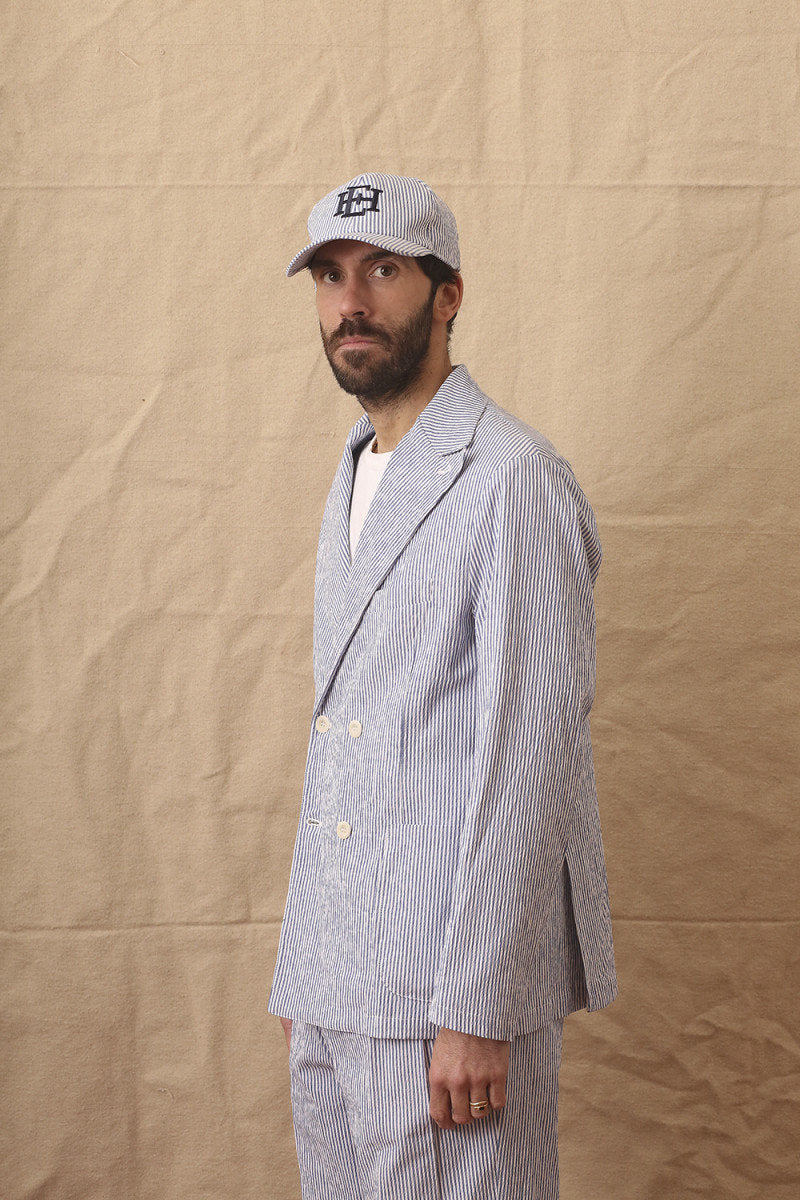 east harbour surplus palm 85 jacket seersucker white blue